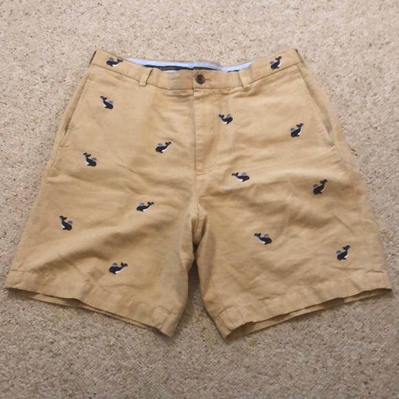 Brooks Brothers Other - Brooks Brothers Whales Embroidered Linen Shorts 36
